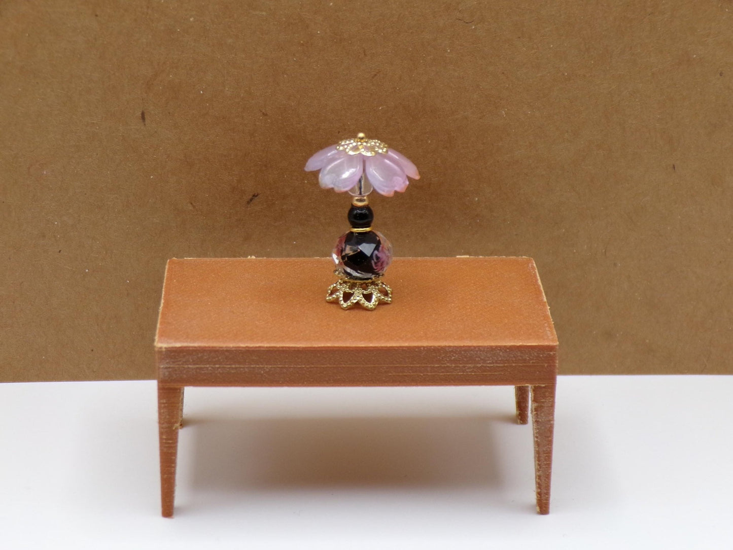 1:24 Scale Lamps - "Fleur de Minuit" - Handcrafted Charm in Every Detail - MstrcrftMinis - 1189 - G