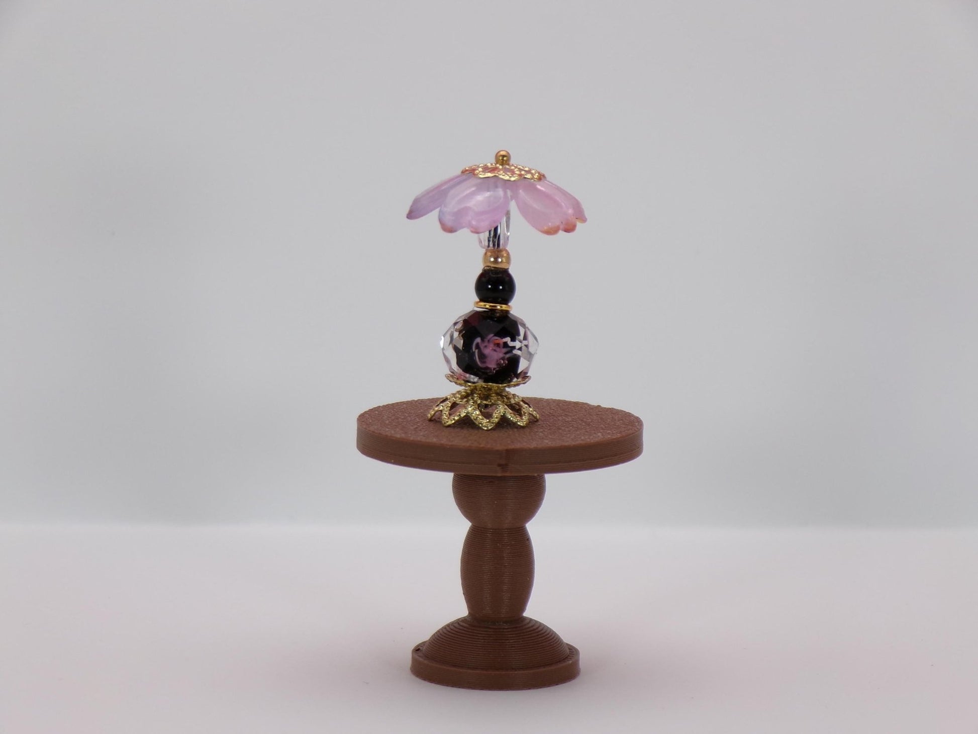 1:24 Scale Lamps - "Fleur de Minuit" - Handcrafted Charm in Every Detail - MstrcrftMinis - 1189 - G