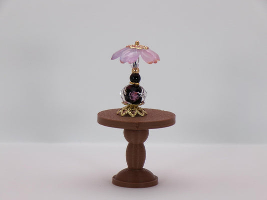 1:24 Scale Lamps - "Fleur de Minuit" - Handcrafted Charm in Every Detail - MstrcrftMinis - 1189 - G