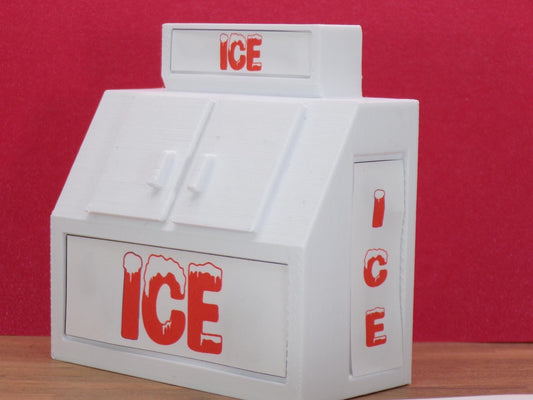 1:24 Scale Large Ice Machine - Ideal for Grocery Store, Convenience Store, Bait Shop, Gas Station, Repair Station - MstrcrftMinis - 1210
