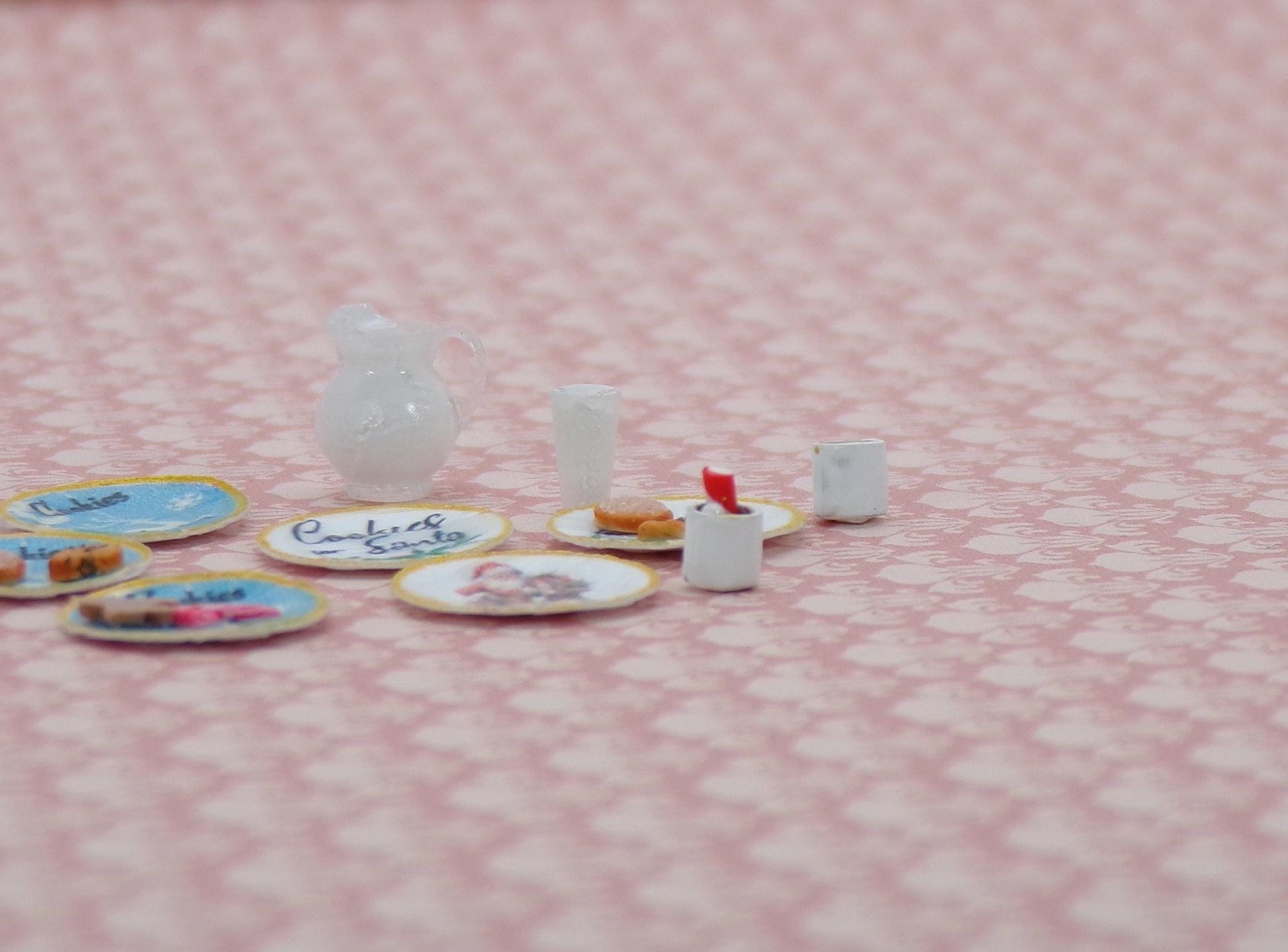 1:24 Scale "Milk and Cookies for Santa" with Optional Mug of Hot Cocoa - MstrcrftMinis - 1076KIT