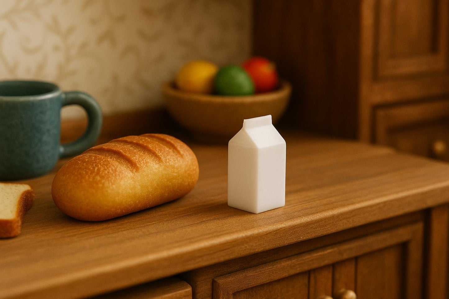 1:24 Scale Milk Cartons (2) - 1/25, G Scale - Does A Body Good - MstrcrftMinis - 1298