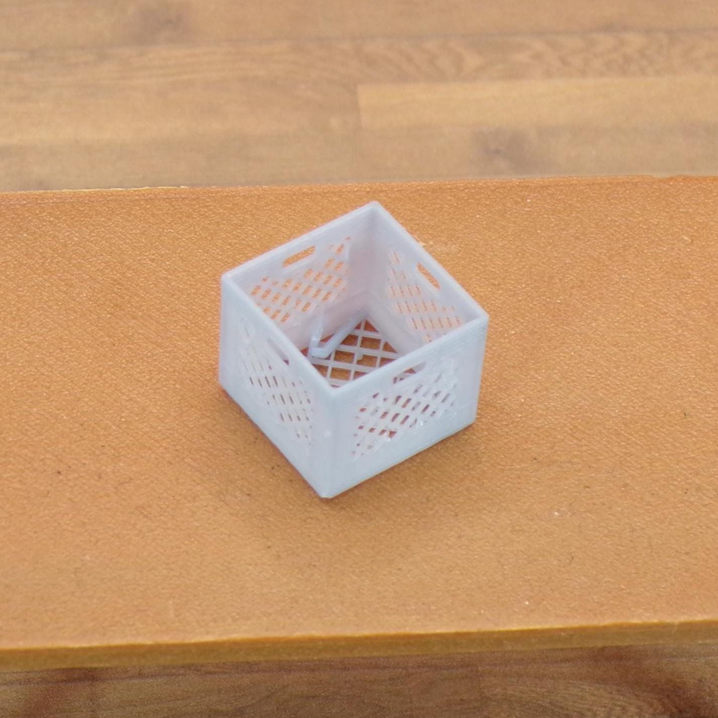 1:24 Scale Milk Crate – Miniature Dairy Crate for Grocery Store, Farm, Market Display, and Diorama - MstrcrftMinis - 1392