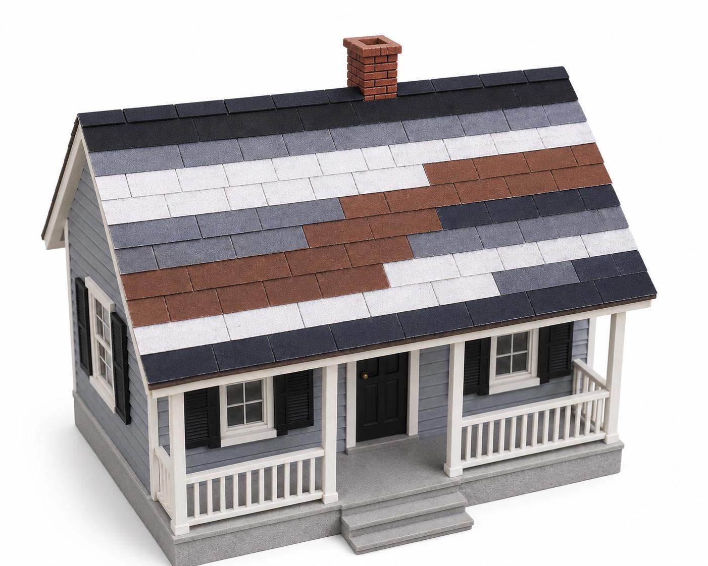 1:24 Scale Miniature 3-Tab Roofing Shingles – 20 Pack - Vinyl Stickers - MstrcrftMinis - 1413