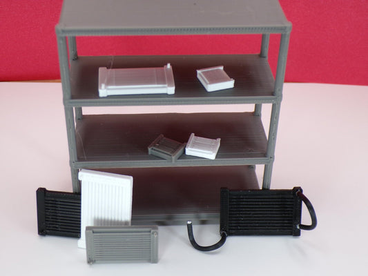 1:24 Scale Miniature Car Radiators | Dollhouse Garage Auto Parts | Tiny Engine Radiators for Model Car & Workshop Dioramas - MstrcrftMinis - 1238