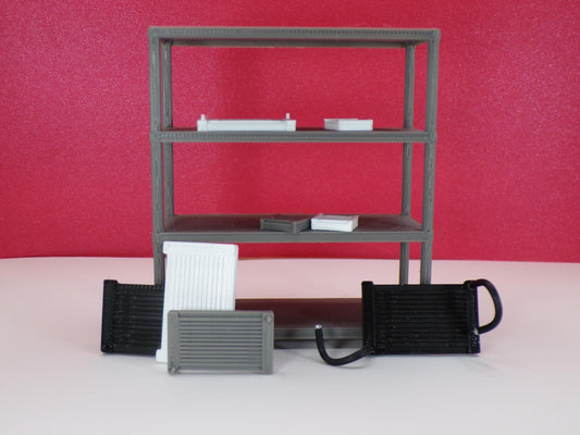 1:24 Scale Miniature Car Radiators | Dollhouse Garage Auto Parts | Tiny Engine Radiators for Model Car & Workshop Dioramas - MstrcrftMinis - 1238