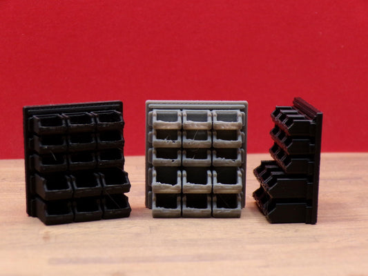 1:24 Scale Miniature Garage Parts Bin | Workshop Storage Box | Scale Model Bin for Auto Shop & Garage Dioramas | 1/25 Scale | G Scale - MstrcrftMinis - 1230