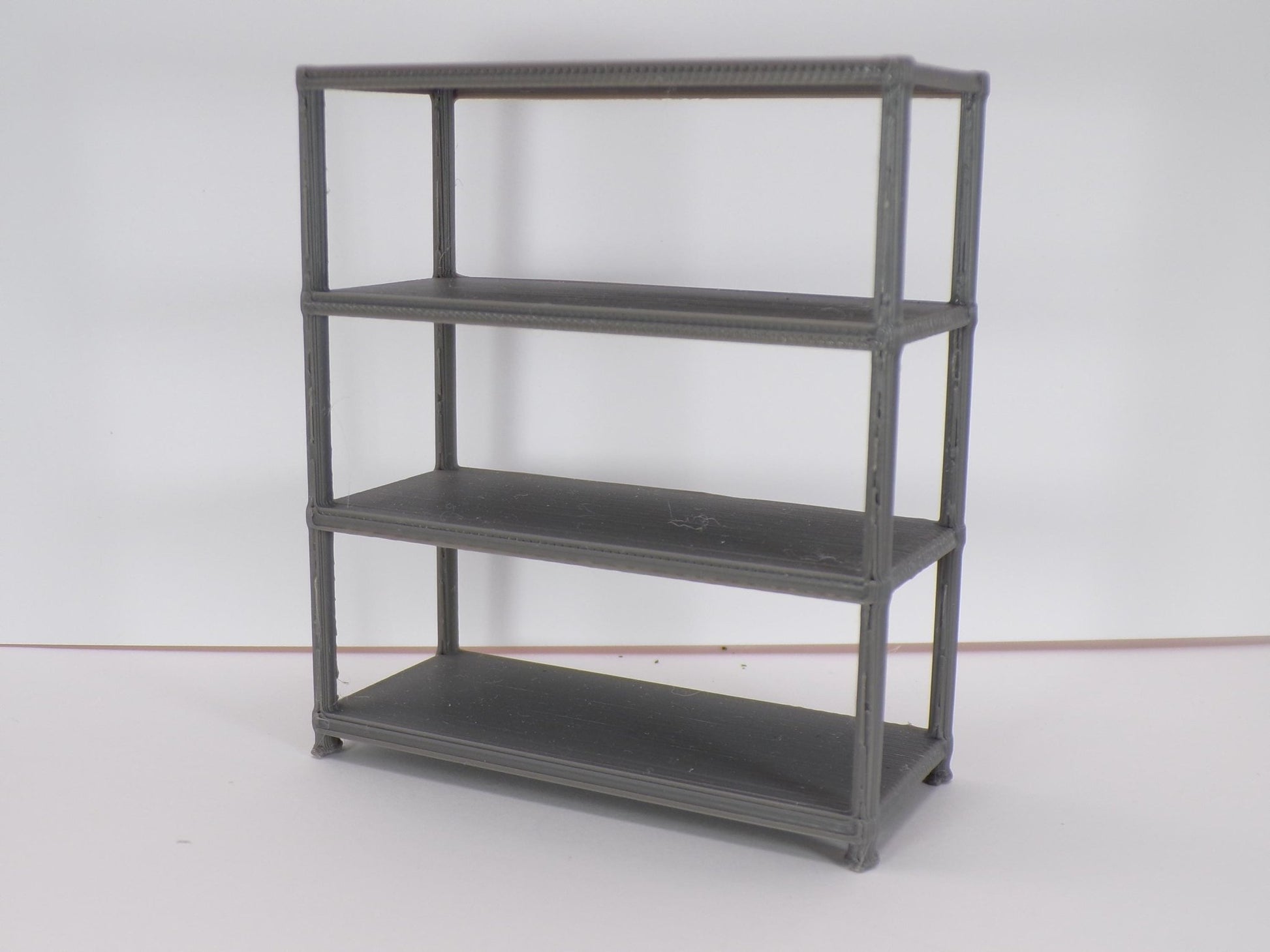1:24 Scale Miniature Garage Parts Rack | Dollhouse Workshop Shelving | Mini Auto Shop Storage Shelf for Dioramas & Model Garages - MstrcrftMinis - 1222