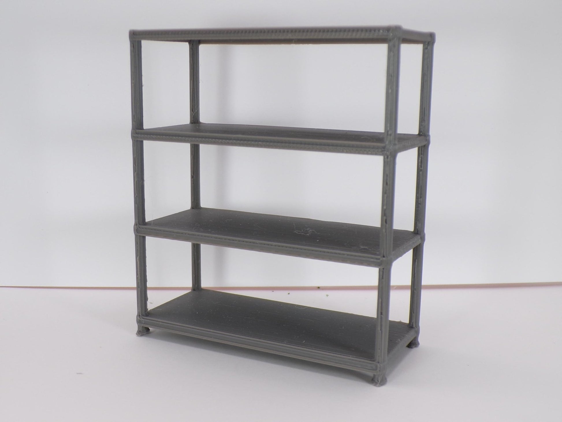 1:24 Scale Miniature Garage Parts Rack | Dollhouse Workshop Shelving | Mini Auto Shop Storage Shelf for Dioramas & Model Garages - MstrcrftMinis - 1222