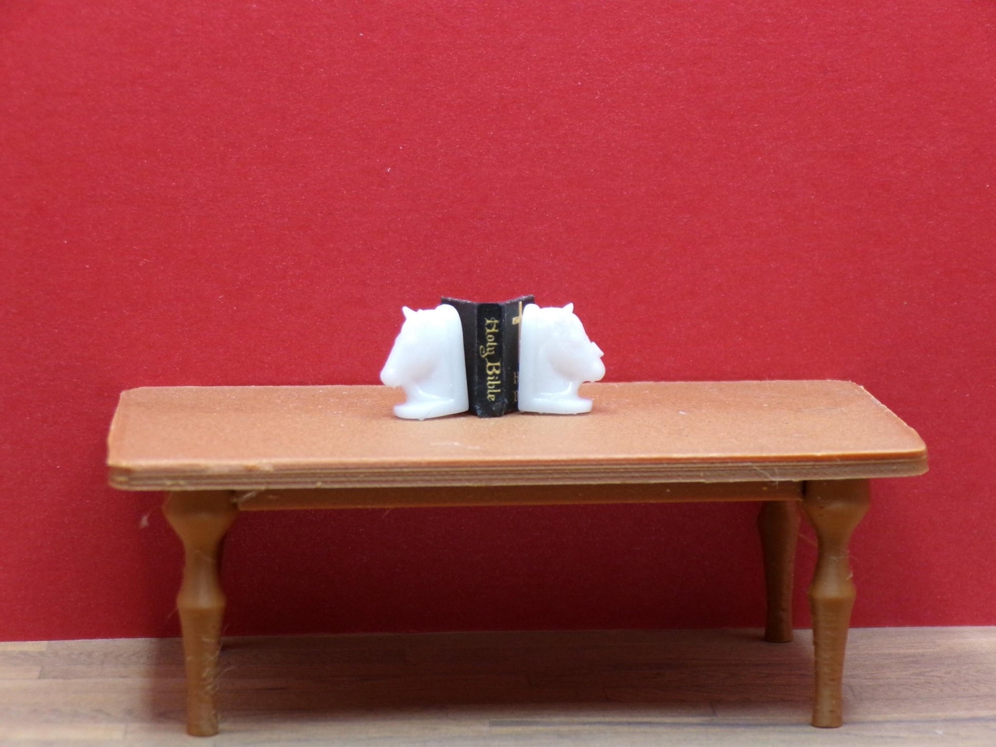 1:24 Scale Miniature Horse Bookends | Elegant Dollhouse Library Decor | Tiny Horse Book Ends for Study, Office, or Shelf Dioramas - MstrcrftMinis - 1242