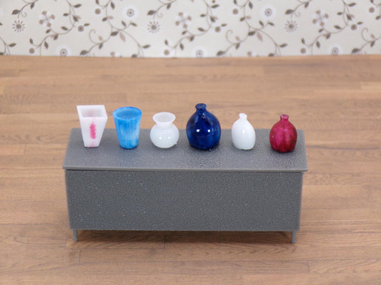 1:24 Scale Miniature Set of 6 Vases | Flower | Decorative | 1/25 Scale, G Scale | Home Decor | Flower Shop | Retail Store - MstrcrftMinis - 1261