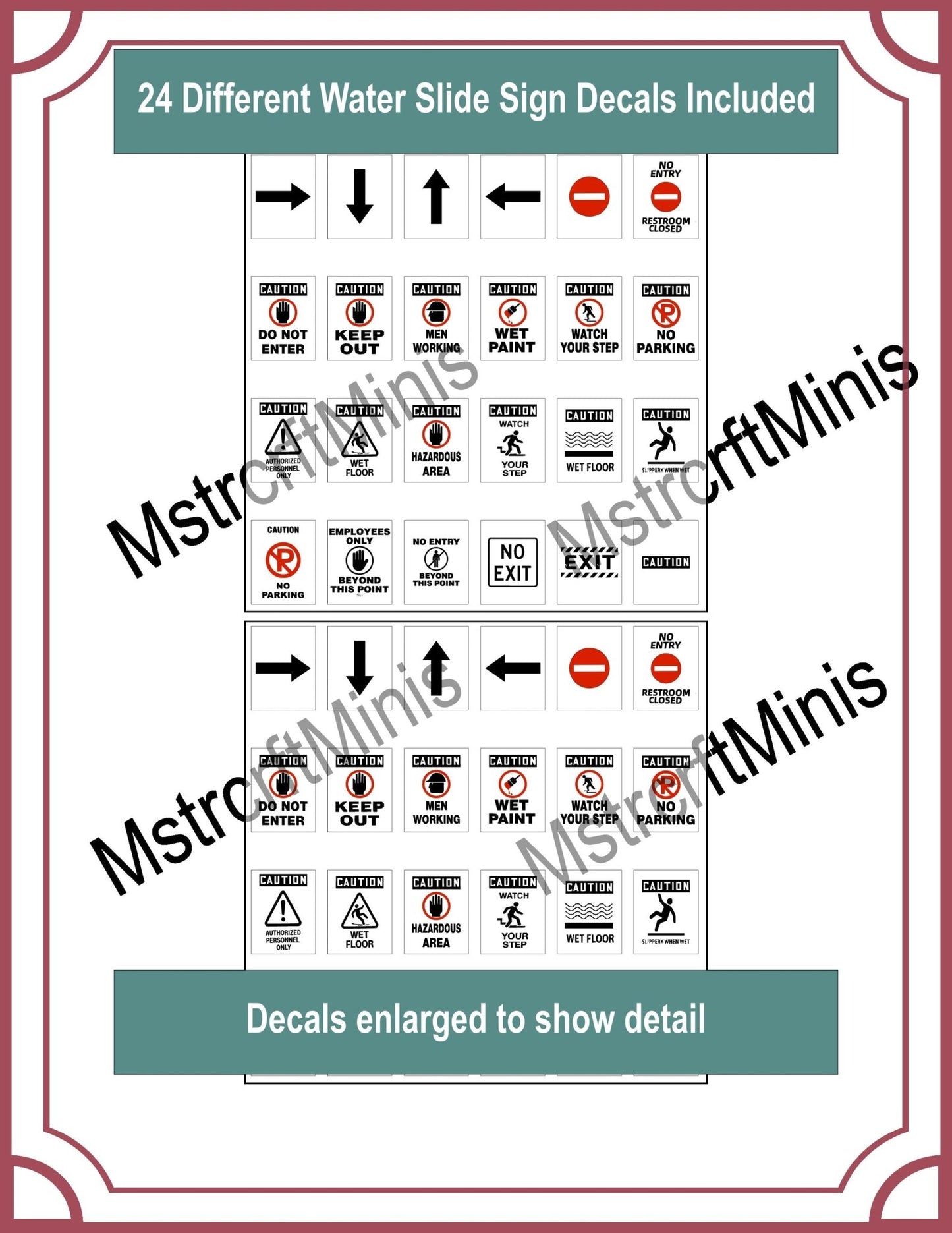 1:24 Scale Miniature Yellow Safety Triangle Signs (Set of 3) | Caution Signs for Dollhouse Store, Garage, or Dioramas - MstrcrftMinis - 1247