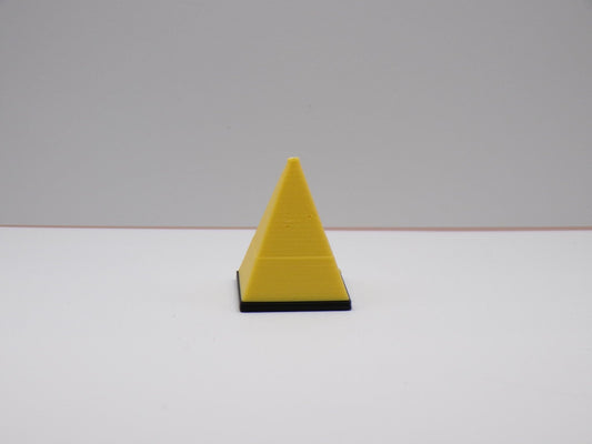 1:24 Scale Miniature Yellow Safety Triangle Signs (Set of 3) | Caution Signs for Dollhouse Store, Garage, or Dioramas - MstrcrftMinis - 1247