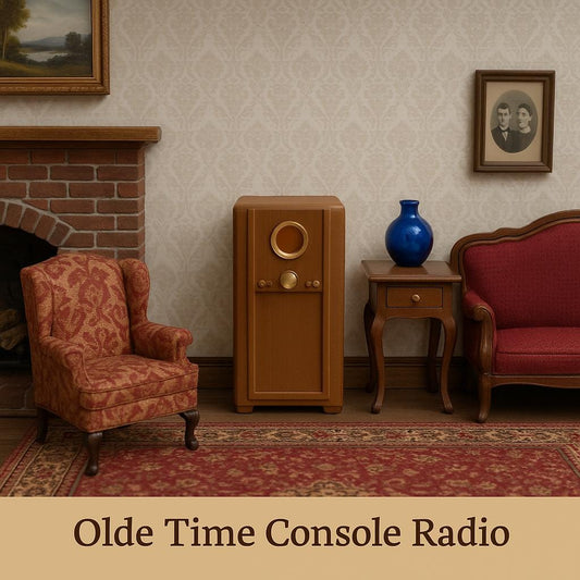 1:24 Scale Olde Time Console Radio With Optional Lighted Dial | 1/25 Scale | G Scale - MstrcrftMinis - 1270