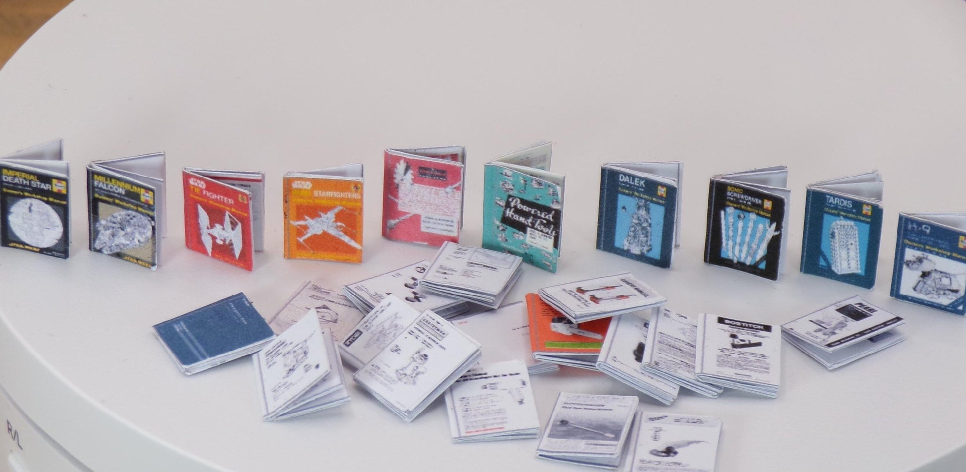 1:24 Scale Owner's Manuals - Tools, Shop Machines, Star Wars Death Star, Dr. Who Dalek and More - MstrcrftMinis - 1100