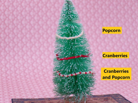 1:24 Scale Popcorn, Cranberry, or Popcorn/Cranberry Combination Strand Decoration - MstrcrftMinis - 1071