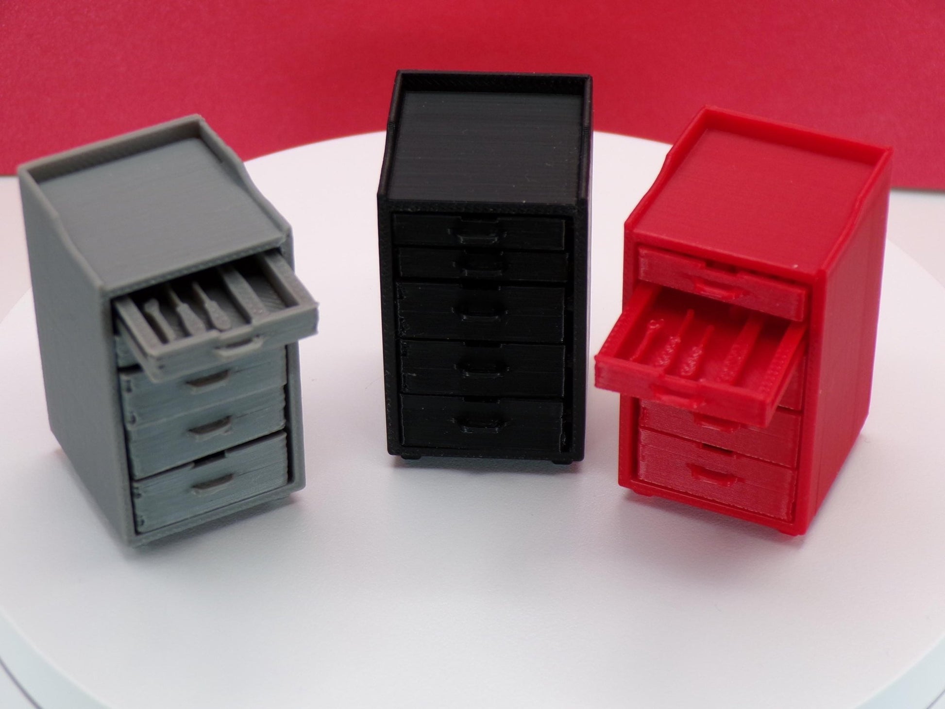 1:24 Scale Rolling Tool Drawers w/ Mechanic’s Tools - 1/25, G Scale - MstrcrftMinis - 1266