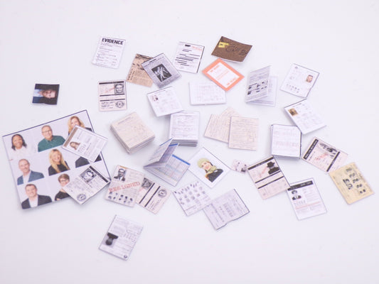 1:24 Scale Secret Agent Files and Paperwork - MstrcrftMinis - 1033