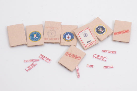 1:24 Scale Secret Government Folders - MstrcrftMinis - 1033 - SecretGovFolders