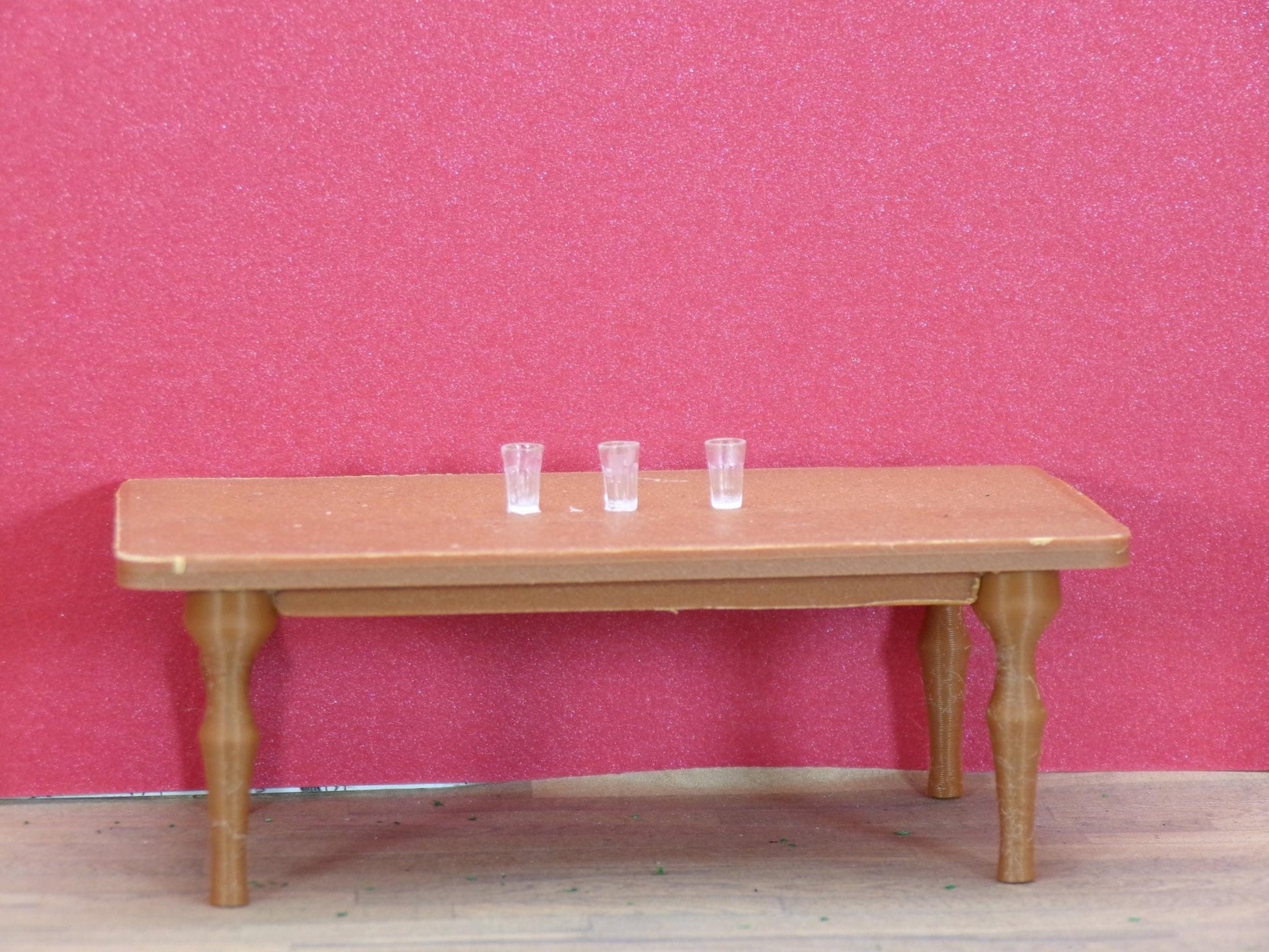 1:24 Scale Set of 4 Clear Drinking Glasses - MstrcrftMinis - 1166