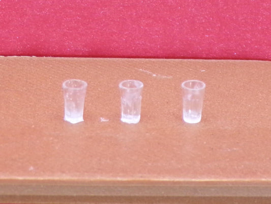 1:24 Scale Set of 4 Clear Drinking Glasses - MstrcrftMinis - 1166