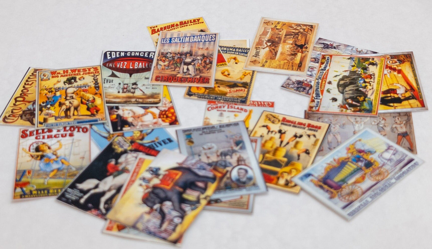 1:24 Scale Stunning Circus Posters - MstrcrftMinis - 1023