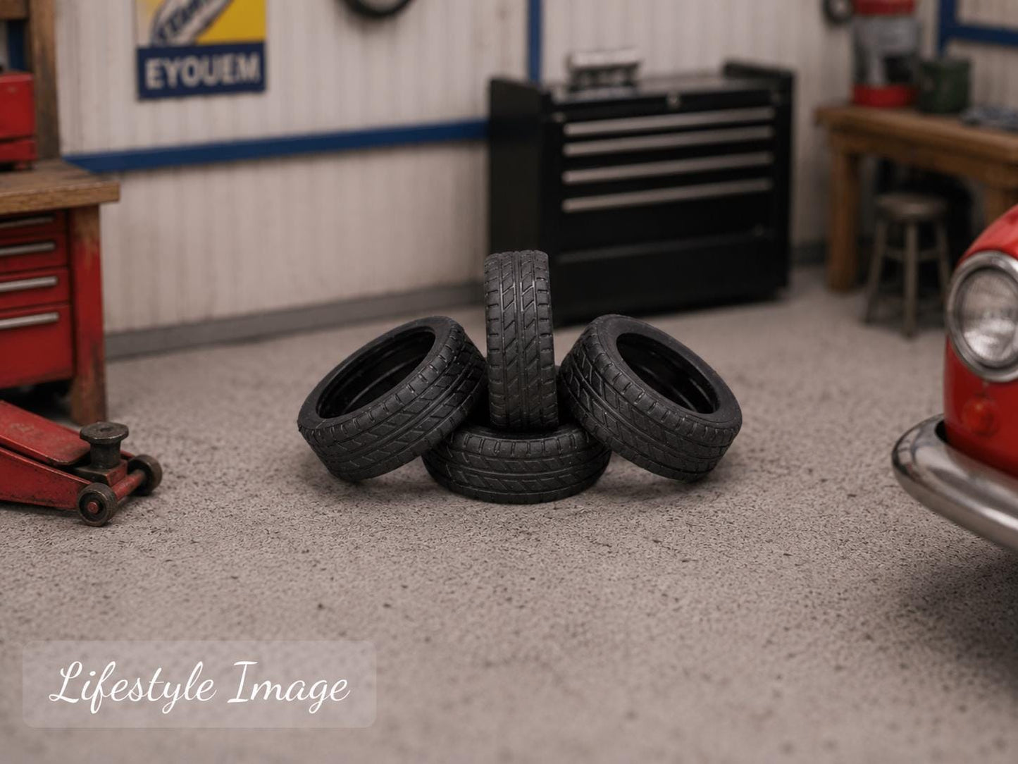 1:24 Scale Tires – Miniature Automotive Tires for Garages, Auto Shops & Dioramas - MstrcrftMinis - 1395