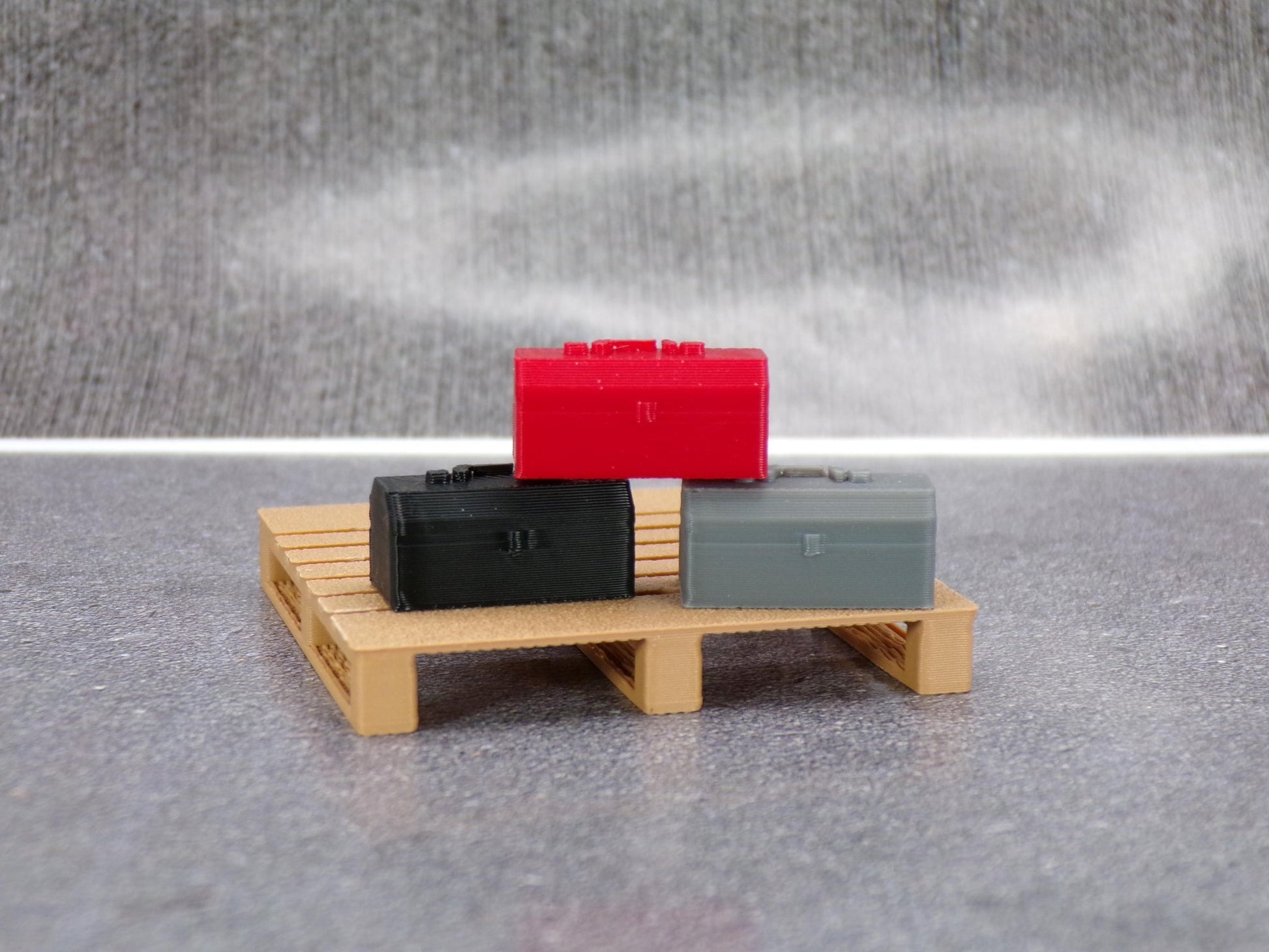 1:24 Scale Toolboxes - Rolling Tool Cabinet, Tool Chest, Small Toolbox – Dollhouse Garage Accessories, Miniature Workshop Decor - MstrcrftMinis - 1199