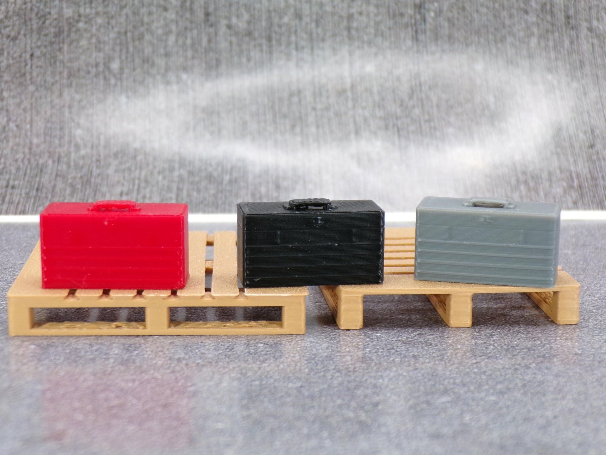 1:24 Scale Toolboxes - Rolling Tool Cabinet, Tool Chest, Small Toolbox – Dollhouse Garage Accessories, Miniature Workshop Decor - MstrcrftMinis - 1199