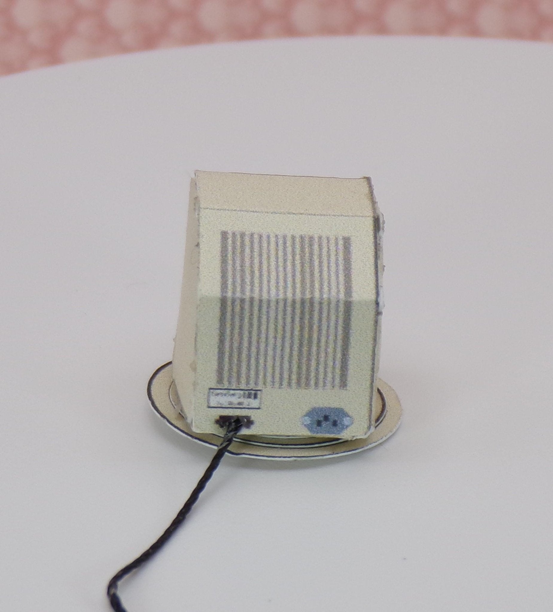 1:24 Scale Tower Computer with Monitor, Keyboard, Mouse and "Cables" - MstrcrftMinis - 1085