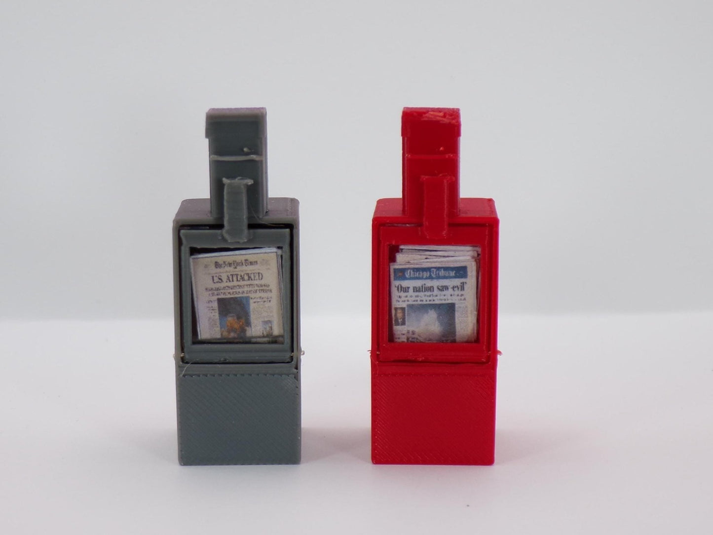 1:24 Scale Vintage Newpaper Vending Machines - MstrcrftMinis - 1197