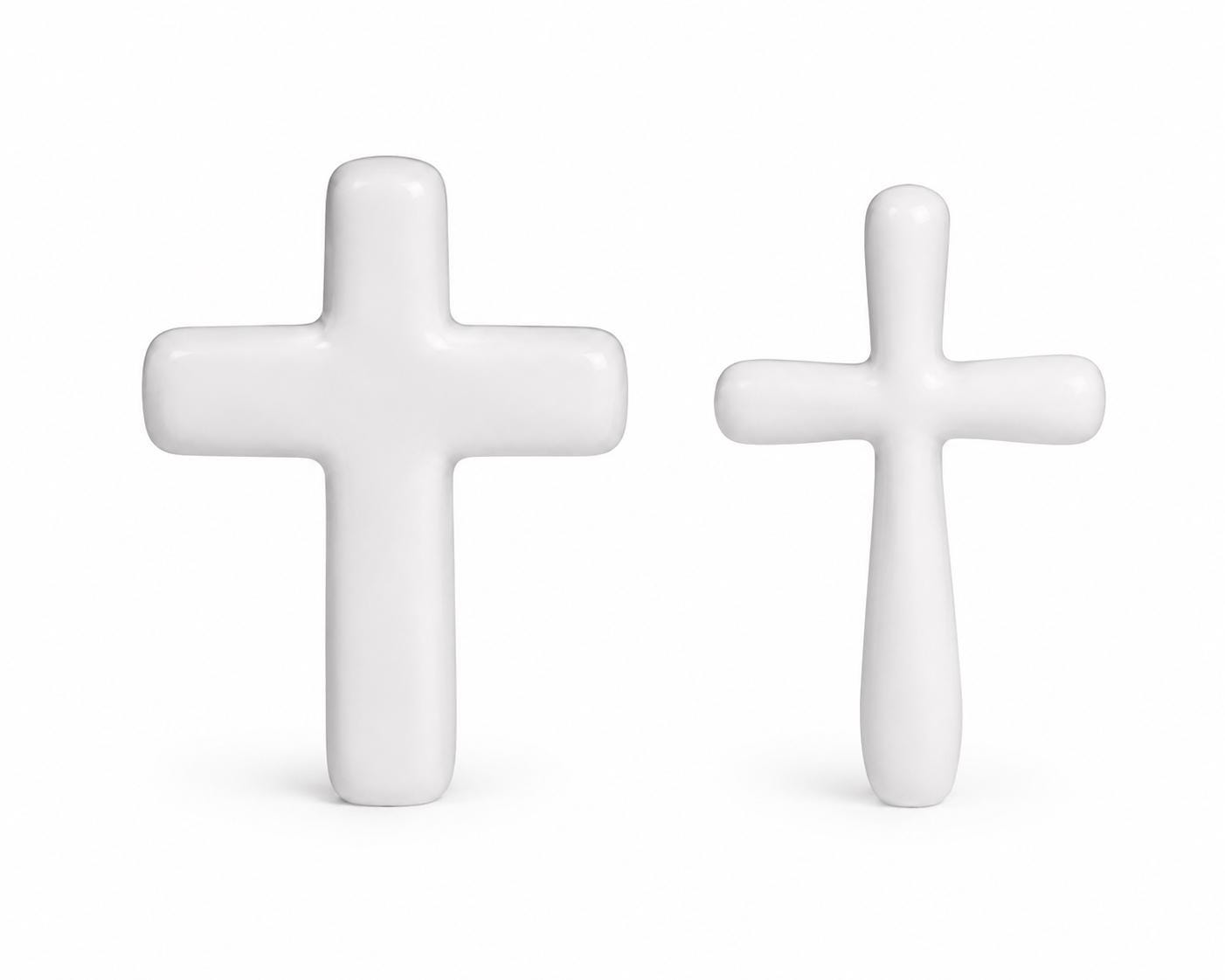 1:24 Scale Wall Crosses – Miniature Crosses (2) for Dollhouses, Churches & Graveyards - MstrcrftMinis - 1409