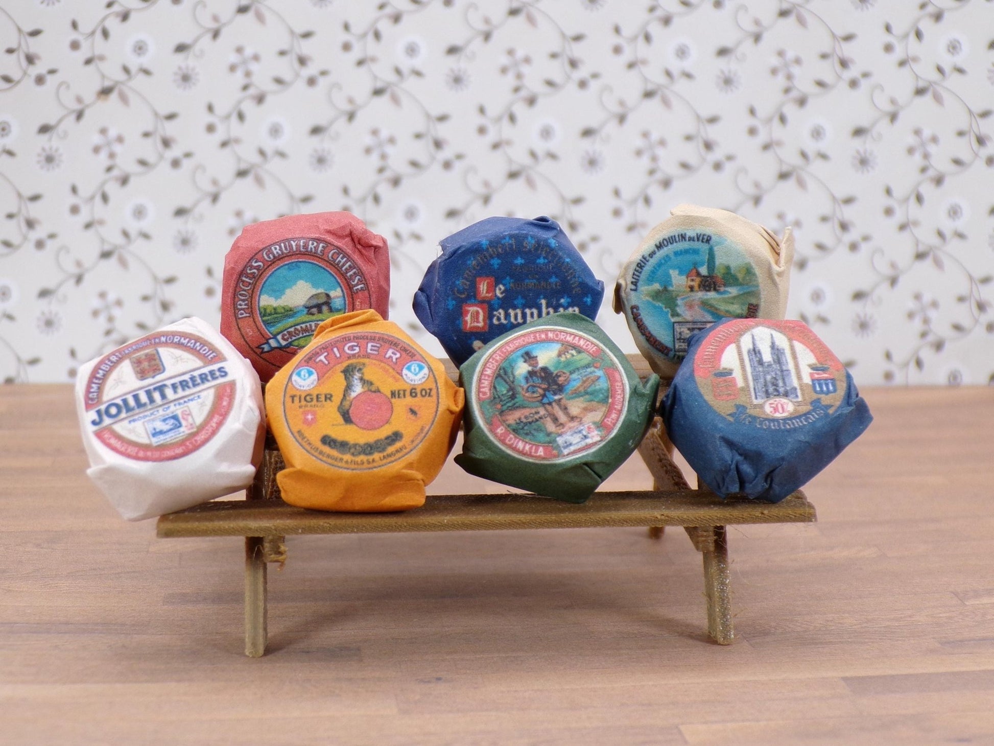 1:24 Scale Wheels of Cheese - Yes! 83 - pound Wheels of Cheese - MstrcrftMinis - 1008
