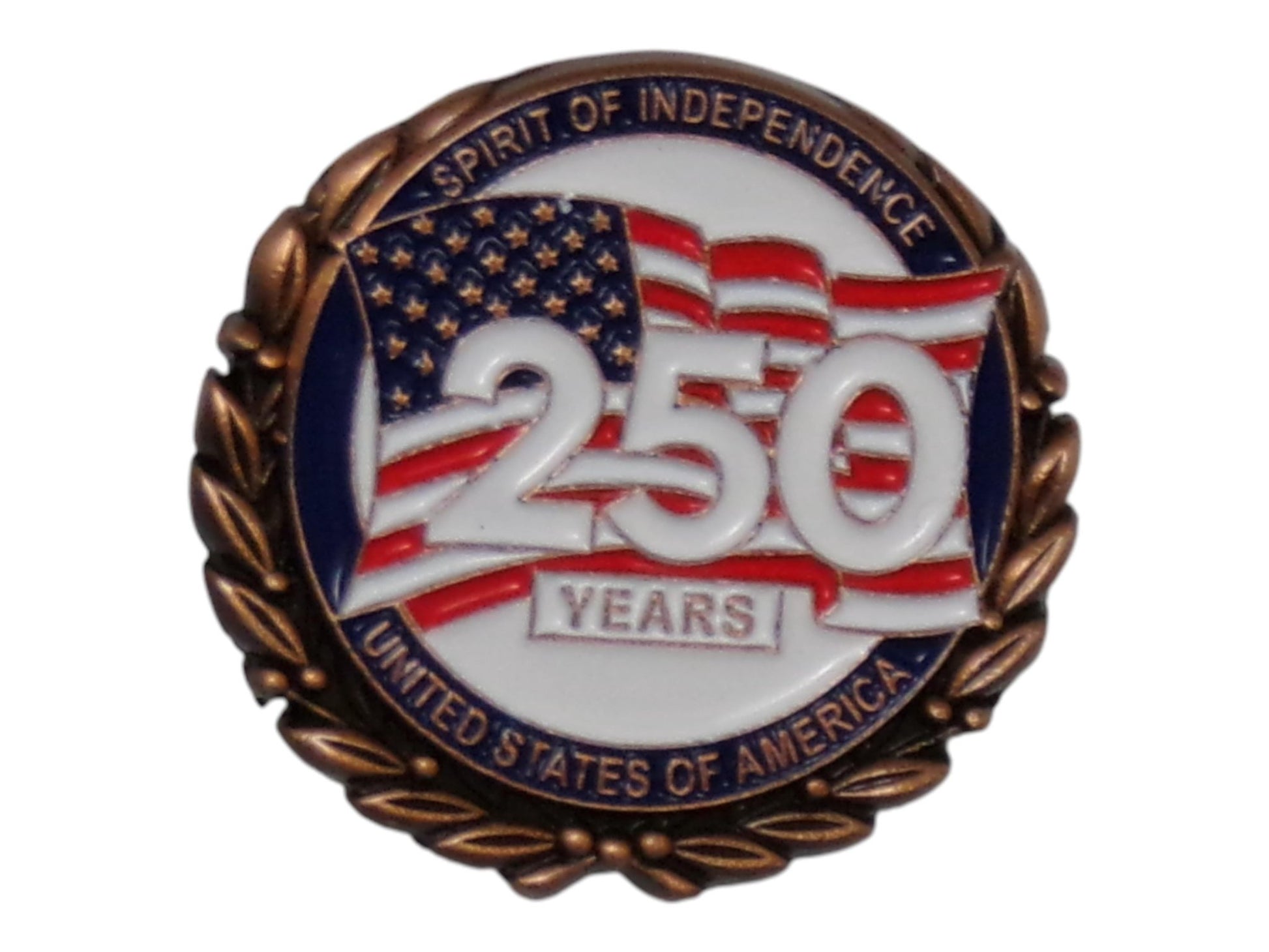 250 American Flag Enamel Pin – America @ 250 – Show Your Patriotic Spirit - MstrcrftMinis - 1341-250-3