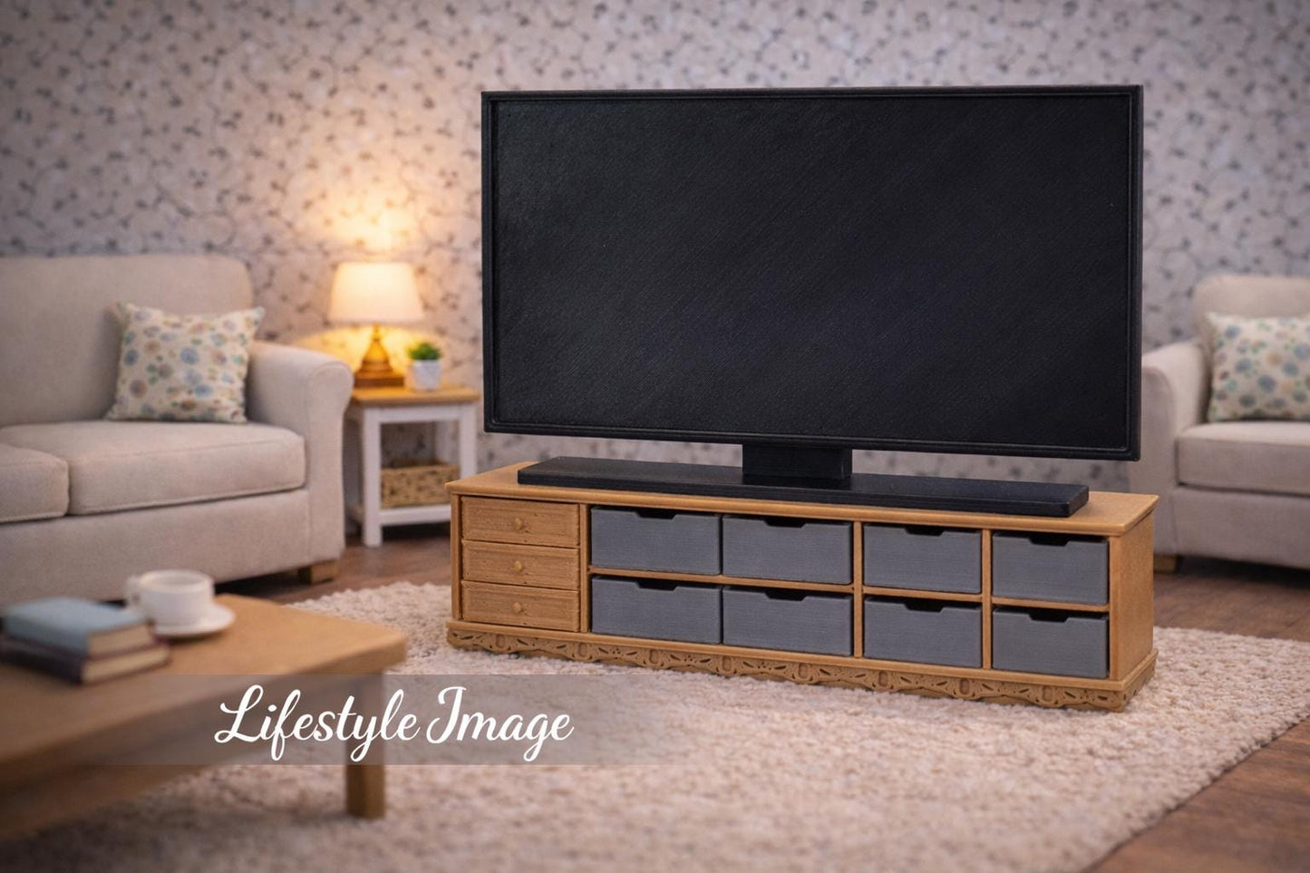 65 - inch LED TV – 1:24 Scale Miniature - MstrcrftMinis - 1356