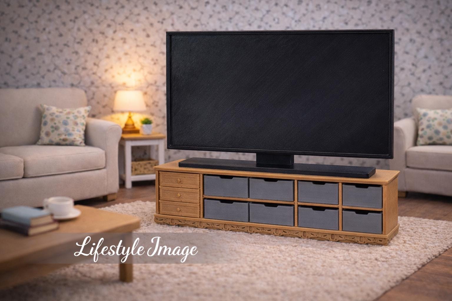 65 - inch LED TV – 1:24 Scale Miniature - MstrcrftMinis - 1356