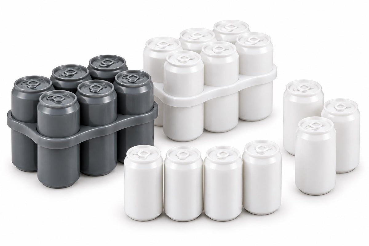 Aluminum Cans – 1:24 Scale Miniature - Could be used for Soda Pop, Energy Drinks, or Beer - (1 6-Pack or 6 Cans) - MstrcrftMinis - 1423