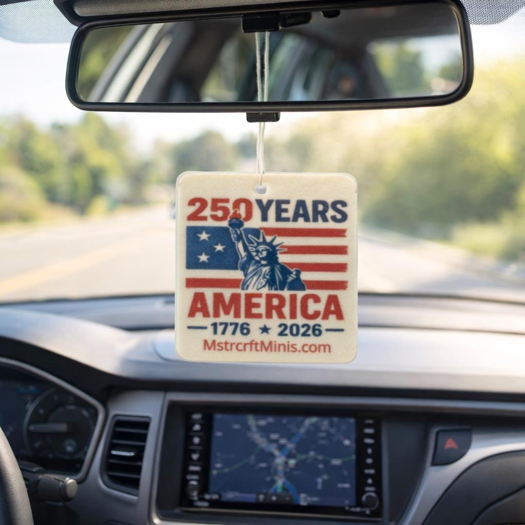 America @ 250 Air Fresheners – The Smell of Freedom - American Flag - MstrcrftMinis - 1267-3