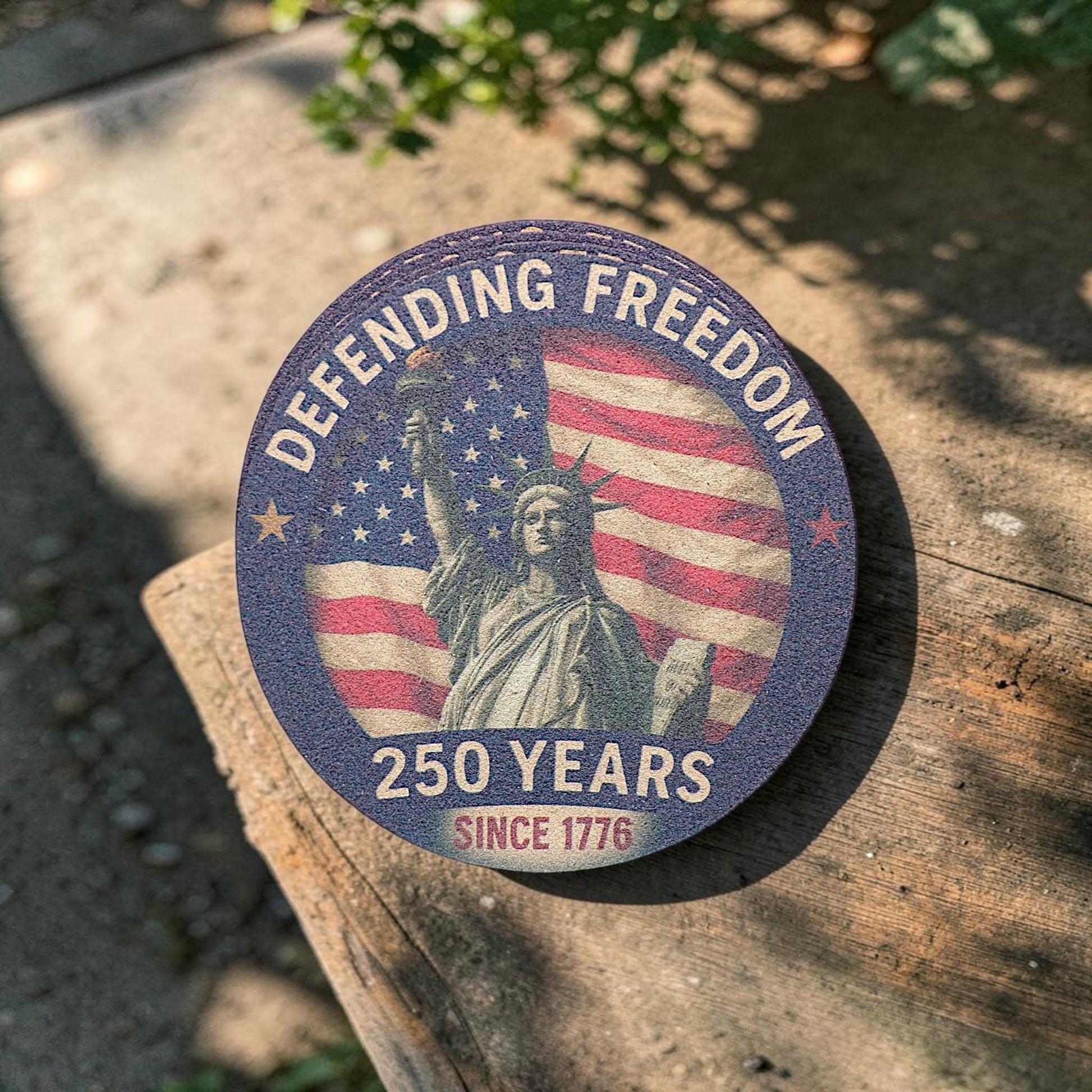 America @ 250 Drink Coasters - Celebrate America's 250th Anniversary - 3.75" Cork (4 - pack) - MstrcrftMinis - 1361