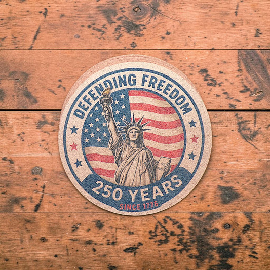 America @ 250 Drink Coasters - Celebrate America's 250th Anniversary - 3.75" Cork (4 - pack) - MstrcrftMinis - 1359