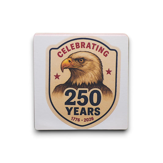 America @ 250 Drink Coasters - Celebrate America's 250th Anniversary - 4" Paperboard (10 - pack) - MstrcrftMinis - 1370