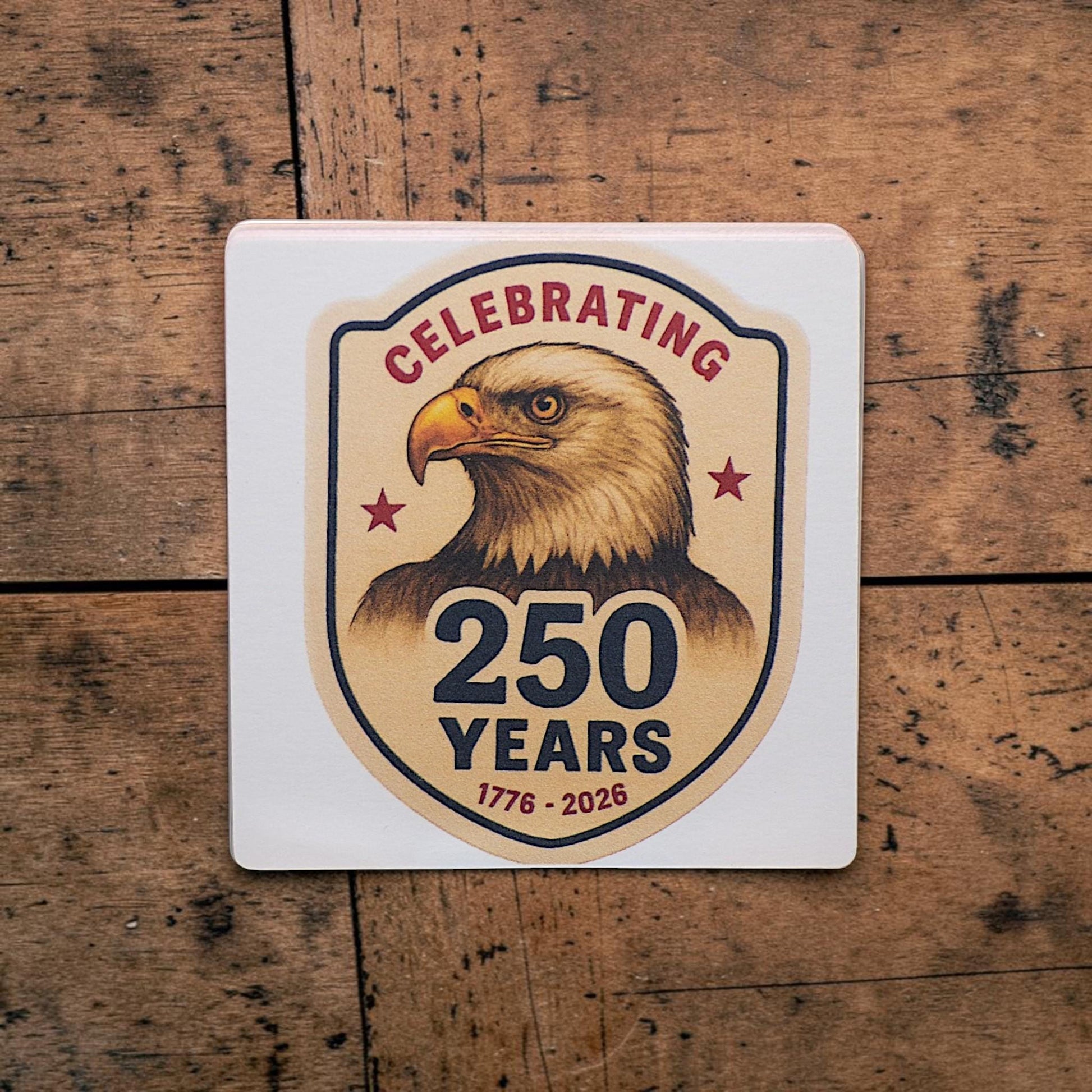 America @ 250 Drink Coasters - Celebrate America's 250th Anniversary - 4" Paperboard (10 - pack) - MstrcrftMinis - 1370
