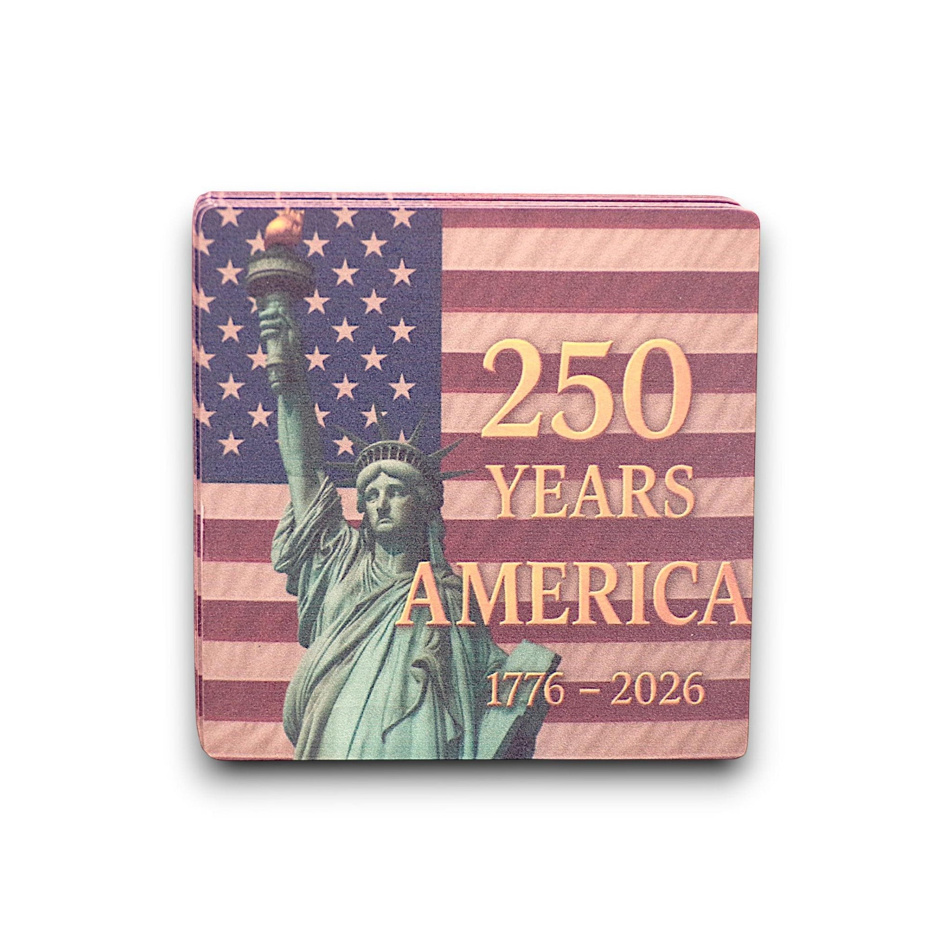 America @ 250 Drink Coasters - Celebrate America's 250th Anniversary - 4" Paperboard (10 - pack) - MstrcrftMinis - 1363