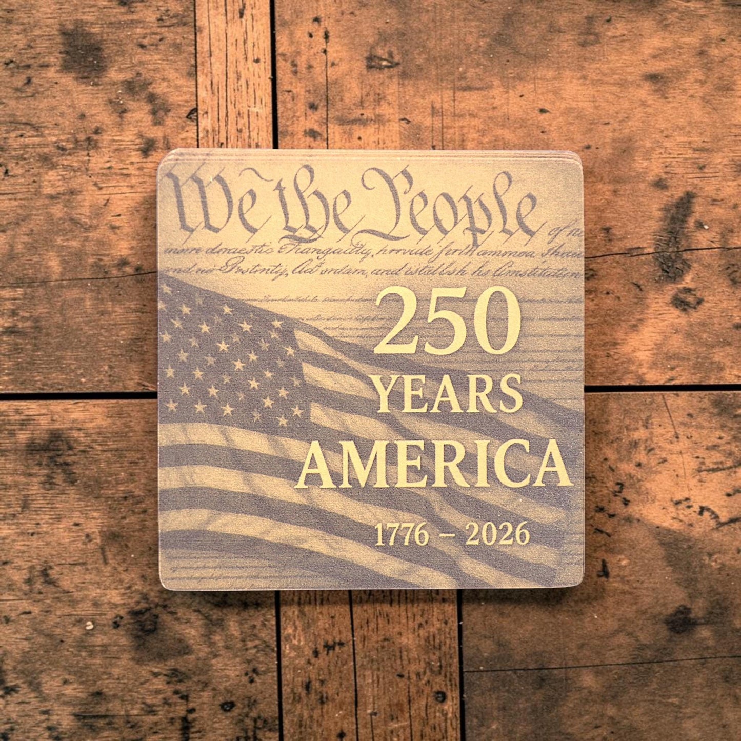 America @ 250 Drink Coasters - Celebrate America's 250th Anniversary - 4" Paperboard (10 - pack) - MstrcrftMinis - 1360