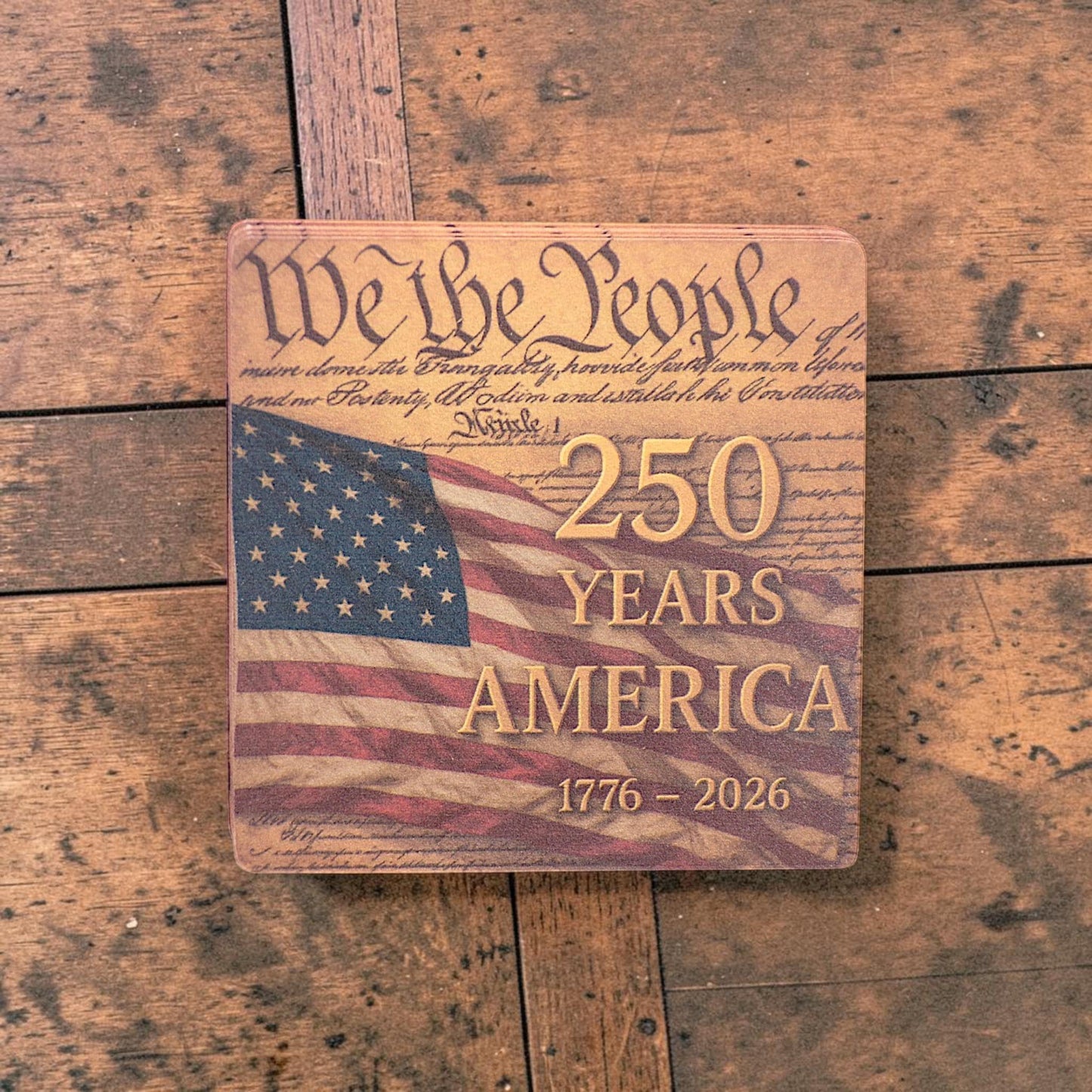 America @ 250 Drink Coasters - Celebrate America's 250th Anniversary - 4" Paperboard (10 - pack) - MstrcrftMinis - 1371