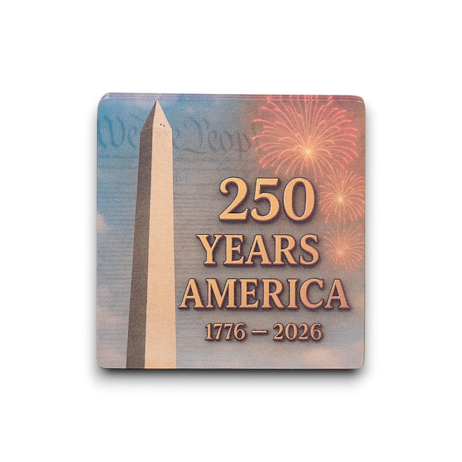 America @ 250 Drink Coasters - Celebrate America's 250th Anniversary - 4" Paperboard (10 - pack) - MstrcrftMinis - 1364