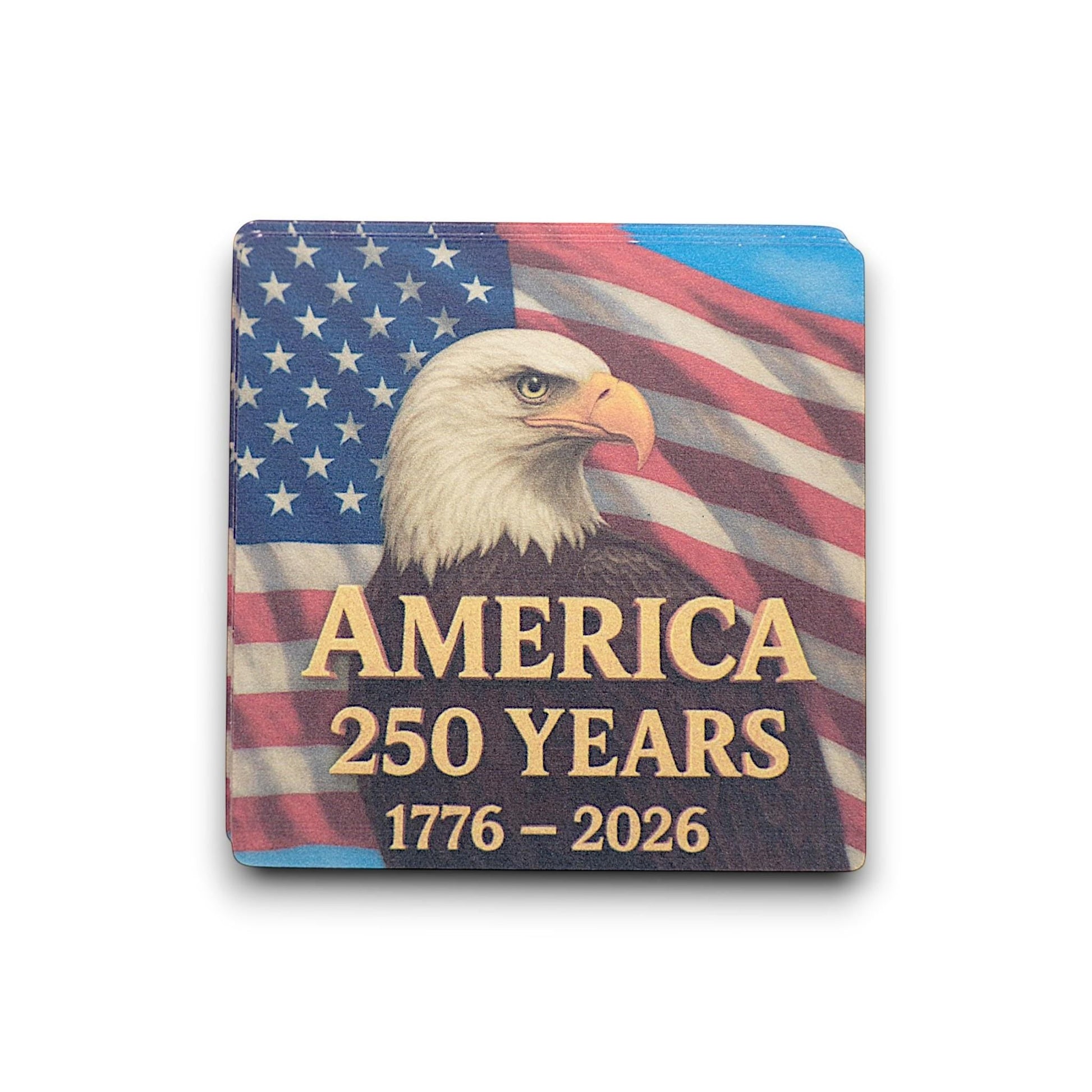America @ 250 Drink Coasters - Celebrate America's 250th Anniversary - 4" Paperboard (10 - pack) - MstrcrftMinis - 1366