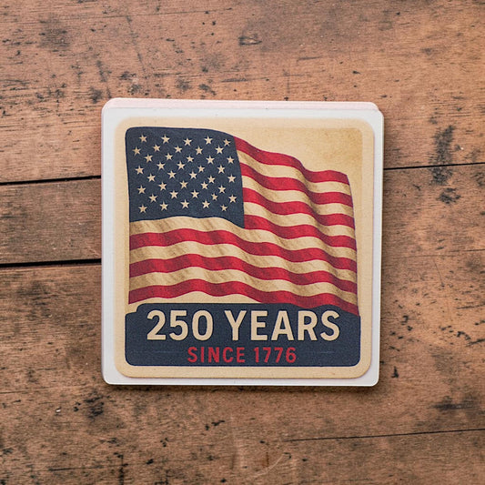 America @ 250 Drink Coasters - Celebrate America's 250th Anniversary - 4" Paperboard (10 - pack) - MstrcrftMinis - 1367