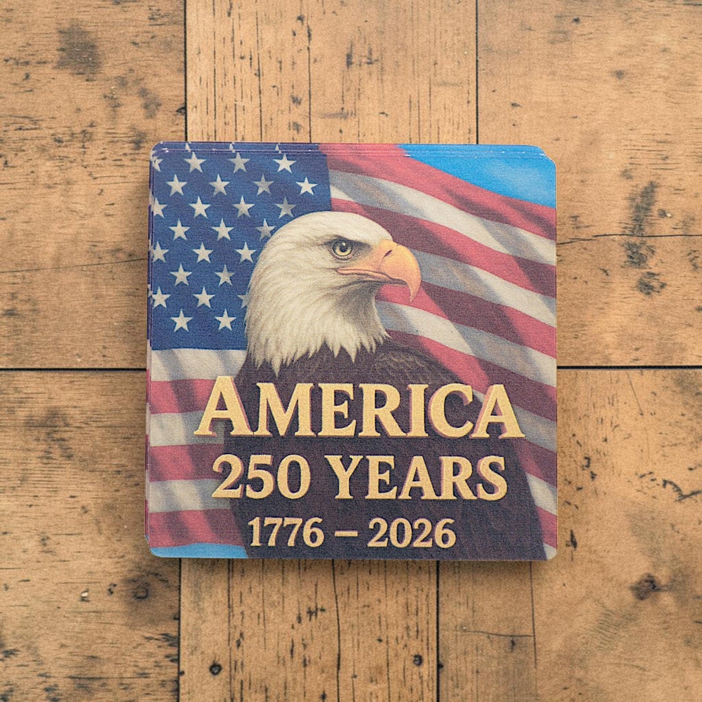 America @ 250 Drink Coasters - Celebrate America's 250th Anniversary - 4" Paperboard (10 - pack) - MstrcrftMinis - 1366
