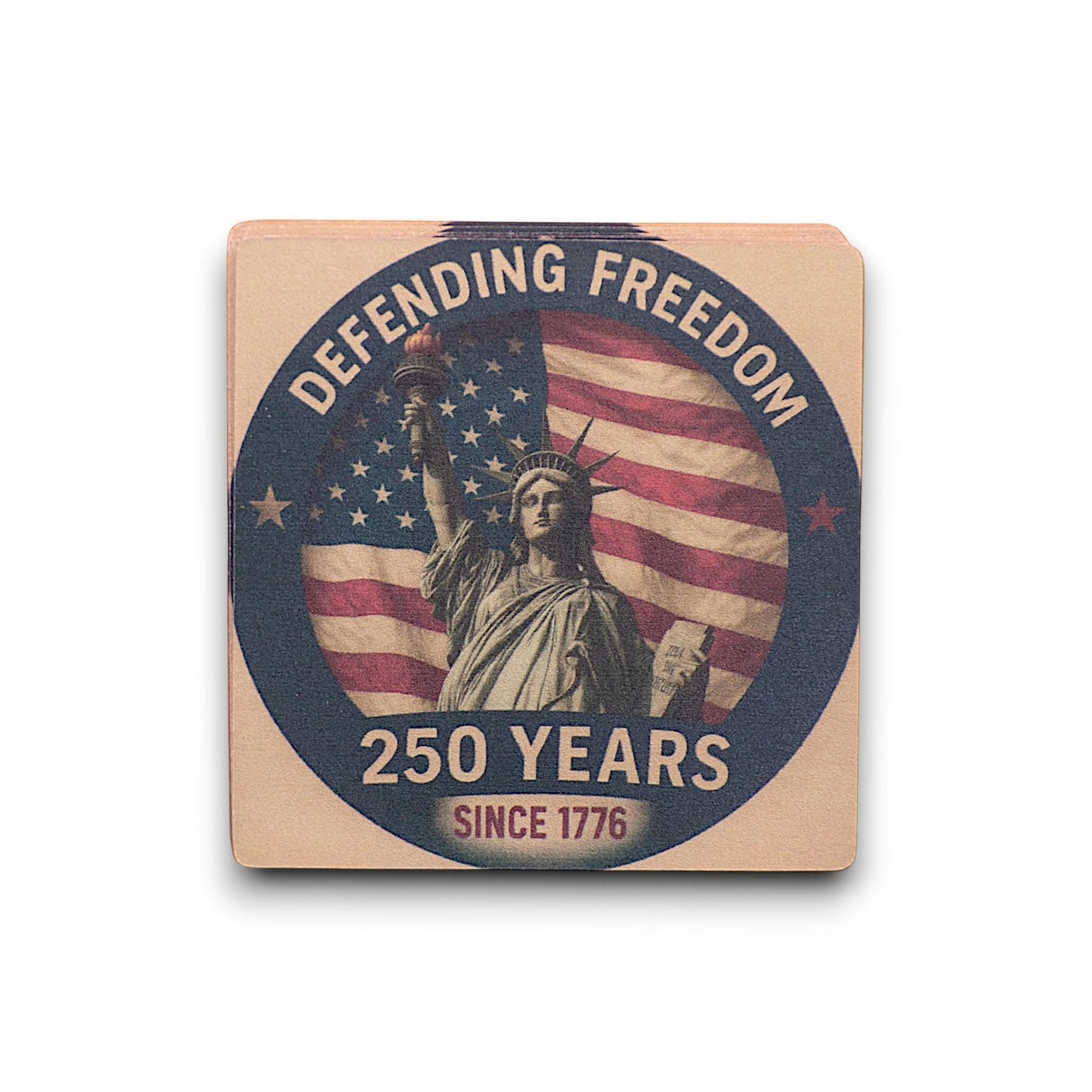 America @ 250 Drink Coasters - Celebrate America's 250th Anniversary - 4" Paperboard (10 - pack) - MstrcrftMinis - 1369